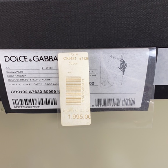 Dolce & Gabanna black ankle strap crystal sandals - Picture 6 of 9